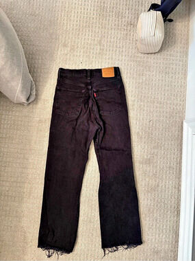 Levi's Ribcage Straight Ankle Jeans Black Straight-Leg Jeans